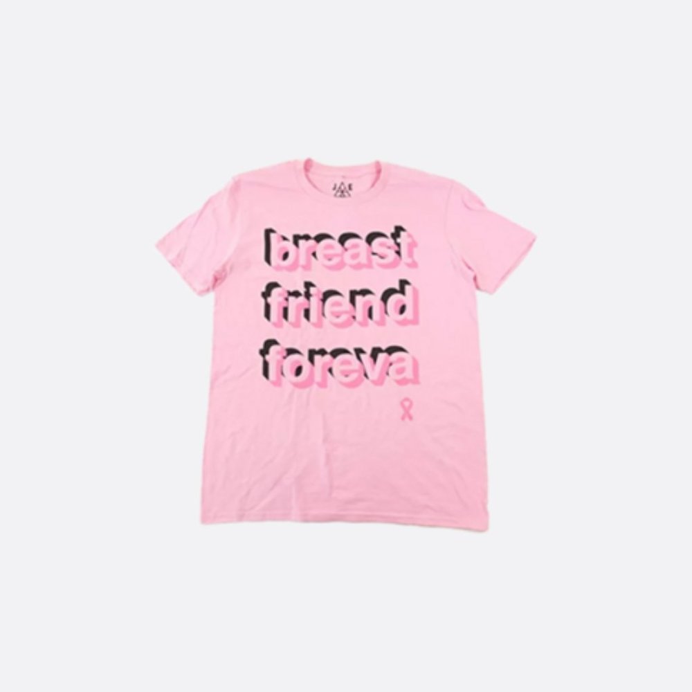 JEM COLLECTIVE Light Pink Breast Friend Forever Cancer Awareness Tshirt Medium